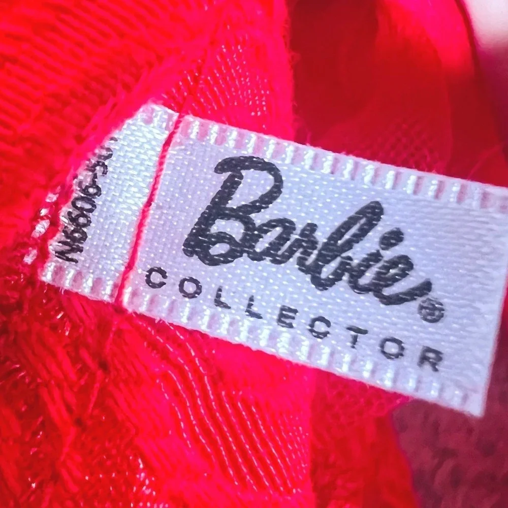 Mattel Barbie 2003 Doll Blonde Red Gown Silver Embroidery Jewelry No Shoes